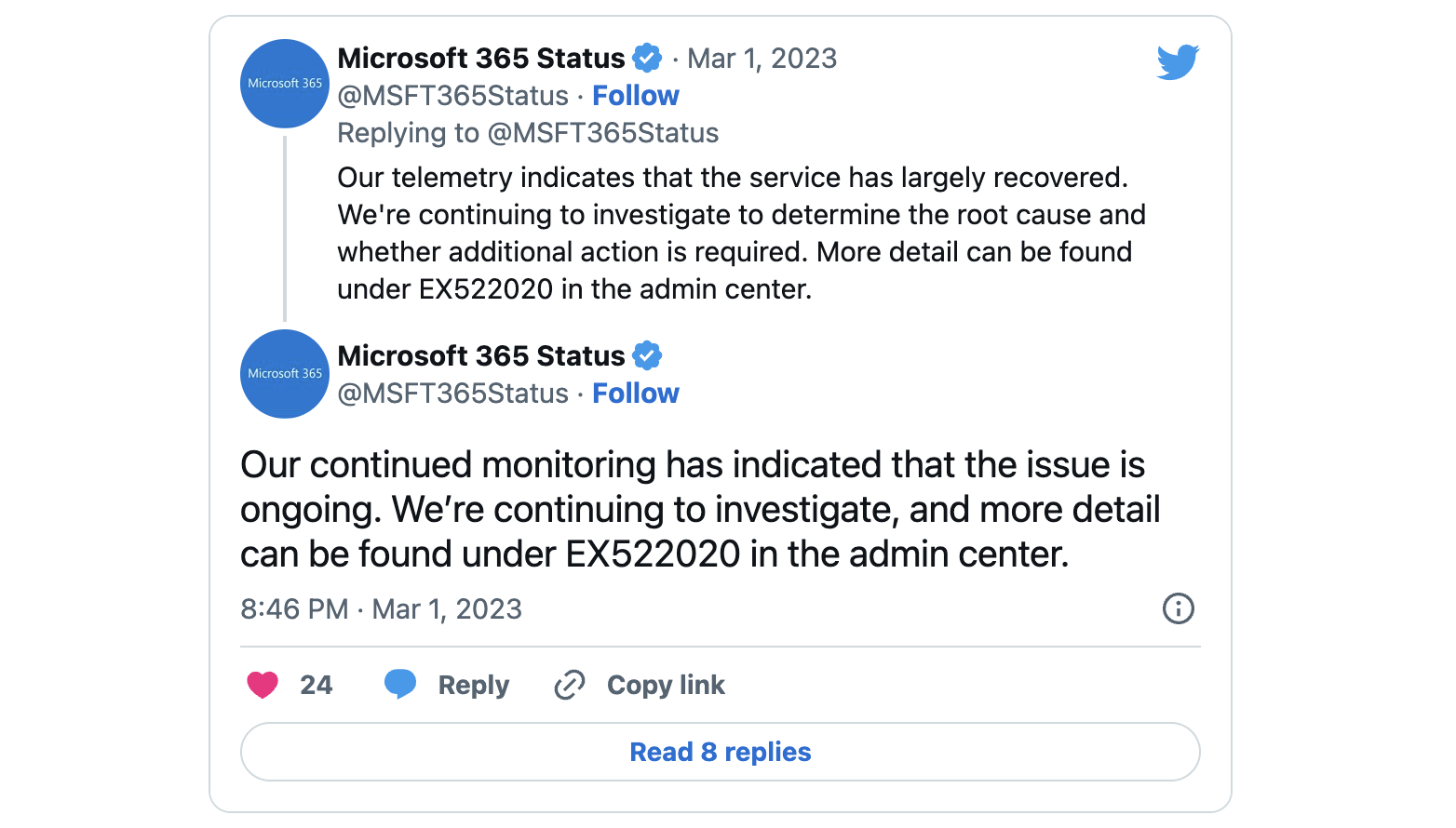 Microsoft Exchange Online outage blocks access to mailboxes worldwide